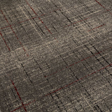 Load image into Gallery viewer, Donkergrijs met Rood Tapijt Laagpolig Vloerkleed Koho Belgian Design