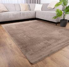 Load image into Gallery viewer, Taupe Tapijt Laagpolig Vloerkleed Koho Thin Fluffy
