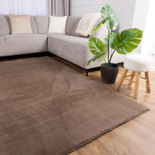 Load image into Gallery viewer, Donker Beige Tapijt Hoogpolig Vloerkleed met Anti-Slip – Koho Soft Fluffy – Superzacht Modern Tapijt - Koho Carpets
