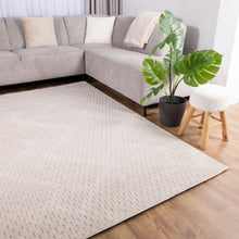 Load image into Gallery viewer, Crème Tapijt Wasbaar Laagpolig Vloerkleed met Anti Slip Koho Modula Wasbaar op 30° - Koho Carpets
