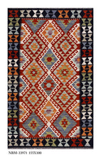 Load image into Gallery viewer, Kleurrijk Tapijt Laagpolig Handgeweven Wollen Vloerkleed - Koho Afghan Kelim 155x100
