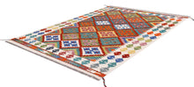 Load image into Gallery viewer, Kleurrijk Tapijt Laagpolig Handgeweven Wollen Vloerkleed - Koho Afghan Kelim 155x104
