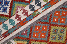 Load image into Gallery viewer, Kleurrijk Tapijt Laagpolig Handgeweven Wollen Vloerkleed - Koho Afghan Kelim 155x104
