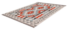Load image into Gallery viewer, Kleurrijk Tapijt Laagpolig Handgeweven Wollen Vloerkleed - Koho Afghan Kelim 124x82
