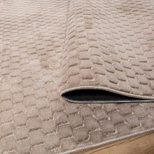 Load image into Gallery viewer, Beige Tapijt Wasbaar Laagpolig Vloerkleed met Anti Slip Koho Modula Wasbaar op 30° - Koho Carpets
