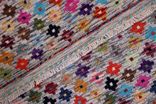 Load image into Gallery viewer, Kleurrijk Tapijt Laagpolig Handgeweven Wollen Vloerkleed - Koho Afghan Kelim 122x89
