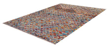 Load image into Gallery viewer, Kleurrijk Tapijt Laagpolig Handgeweven Wollen Vloerkleed - Koho Afghan Kelim 243x177
