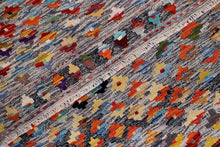 Load image into Gallery viewer, Kleurrijk Tapijt Laagpolig Handgeweven Wollen Vloerkleed - Koho Afghan Kelim 243x177
