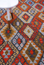 Load image into Gallery viewer, Kleurrijk Tapijt Laagpolig Handgeweven Wollen Vloerkleed - Koho Afghan Kelim 300x214

