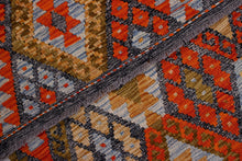 Load image into Gallery viewer, Kleurrijk Tapijt Laagpolig Handgeweven Wollen Vloerkleed - Koho Afghan Kelim 300x214
