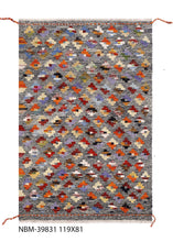 Load image into Gallery viewer, Kleurrijk Tapijt Laagpolig Handgeweven Wollen Vloerkleed - Koho Afghan Kelim 119x81
