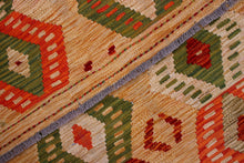 Load image into Gallery viewer, Kleurrijk Tapijt Laagpolig Handgeweven Wollen Vloerkleed - Koho Afghan Kelim 296x195
