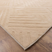 Load image into Gallery viewer, Beige Tapijt Wasbaar Laagpolig Vloerkleed met Anti Slip Koho Japandi Stijl Wasbaar op 30° - Koho Carpets
