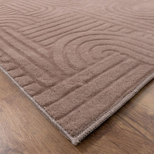 Load image into Gallery viewer, Taupe Tapijt Wasbaar Laagpolig Vloerkleed met Anti Slip Koho Japandi Stijl Wasbaar op 30° - Koho Carpets
