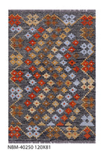 Load image into Gallery viewer, Kleurrijk Tapijt Laagpolig Handgeweven Wollen Vloerkleed - Koho Afghan Kelim 121x79
