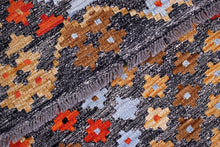 Load image into Gallery viewer, Kleurrijk Tapijt Laagpolig Handgeweven Wollen Vloerkleed - Koho Afghan Kelim 121x79
