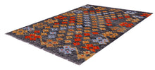 Load image into Gallery viewer, Kleurrijk Tapijt Laagpolig Handgeweven Wollen Vloerkleed - Koho Afghan Kelim 120x81
