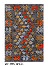 Load image into Gallery viewer, Kleurrijk Tapijt Laagpolig Handgeweven Wollen Vloerkleed - Koho Afghan Kelim 121x80
