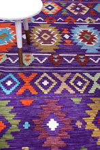 Load image into Gallery viewer, Kleurrijk Tapijt Laagpolig Handgeweven Wollen Vloerkleed - Koho Afghan Kelim 289x202
