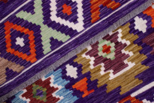 Load image into Gallery viewer, Kleurrijk Tapijt Laagpolig Handgeweven Wollen Vloerkleed - Koho Afghan Kelim 289x202

