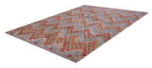 Load image into Gallery viewer, Kleurrijk Tapijt Laagpolig Handgeweven Wollen Vloerkleed - Koho Afghan Kelim 305x207
