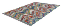 Load image into Gallery viewer, Kleurrijk Tapijt Laagpolig Handgeweven Wollen Vloerkleed - Koho Afghan Kelim 151x101
