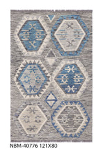 Load image into Gallery viewer, Kleurrijk Tapijt Laagpolig Handgeweven Wollen Vloerkleed - Koho Afghan Kelim 121x80
