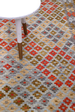 Load image into Gallery viewer, Kleurrijk Tapijt Laagpolig Handgeweven Wollen Vloerkleed - Koho Afghan Kelim 204x147
