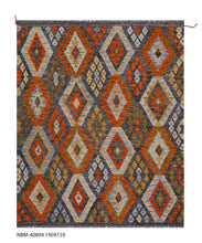 Load image into Gallery viewer, Kleurrijk Tapijt Laagpolig Handgeweven Wollen Vloerkleed - Koho Afghan Kelim 190x159
