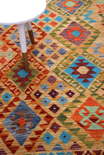 Load image into Gallery viewer, Kleurrijk Tapijt Laagpolig Handgeweven Wollen Vloerkleed - Koho Afghan Kelim 205x162
