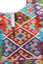 Load image into Gallery viewer, Kleurrijk Tapijt Laagpolig Handgeweven Wollen Vloerkleed - Koho Afghan Kelim 154x101
