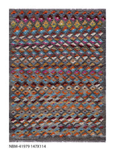Load image into Gallery viewer, Kleurrijk Tapijt Laagpolig Handgeweven Wollen Vloerkleed - Koho Afghan Kelim 148x114
