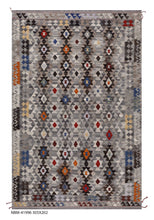 Load image into Gallery viewer, Kleurrijk Tapijt Laagpolig Handgeweven Wollen Vloerkleed - Koho Afghan Kelim 303x202
