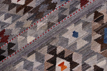 Load image into Gallery viewer, Kleurrijk Tapijt Laagpolig Handgeweven Wollen Vloerkleed - Koho Afghan Kelim 303x202
