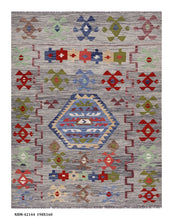 Load image into Gallery viewer, Kleurrijk Tapijt Laagpolig Handgeweven Wollen Vloerkleed - Koho Afghan Kelim 198x160
