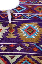 Load image into Gallery viewer, Kleurrijk Tapijt Laagpolig Handgeweven Wollen Vloerkleed - Koho Afghan Kelim 200x149
