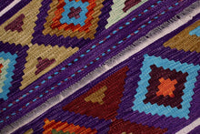 Load image into Gallery viewer, Kleurrijk Tapijt Laagpolig Handgeweven Wollen Vloerkleed - Koho Afghan Kelim 200x149
