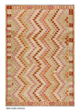 Load image into Gallery viewer, Kleurrijk Tapijt Laagpolig Handgeweven Wollen Vloerkleed - Koho Afghan Kelim 294x205
