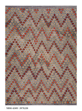 Load image into Gallery viewer, Kleurrijk Tapijt Laagpolig Handgeweven Wollen Vloerkleed - Koho Afghan Kelim 297x220
