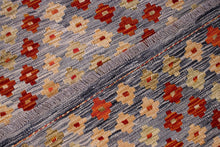 Load image into Gallery viewer, Kleurrijk Tapijt Laagpolig Handgeweven Wollen Vloerkleed - Koho Afghan Kelim 297x220
