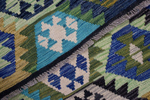 Load image into Gallery viewer, Kleurrijk Tapijt Laagpolig Handgeweven Wollen Vloerkleed - Koho Afghan Kelim 269x175
