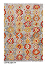 Load image into Gallery viewer, Kleurrijk Tapijt Laagpolig Handgeweven Wollen Vloerkleed - Koho Afghan Kelim 243x173
