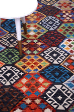 Load image into Gallery viewer, Kleurrijk Tapijt Laagpolig Handgeweven Wollen Vloerkleed - Koho Afghan Kelim 234x181
