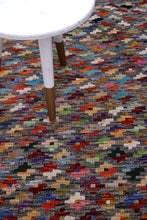 Load image into Gallery viewer, Kleurrijk Tapijt Laagpolig Handgeweven Wollen Vloerkleed - Koho Afghan Kelim 122x87
