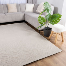 Load image into Gallery viewer, Crème Tapijt Wasbaar Laagpolig Vloerkleed met Anti Slip Koho Japandi Stijl Wasbaar op 30° - Koho Carpets
