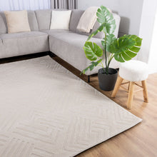 Load image into Gallery viewer, Crème Tapijt Wasbaar Laagpolig Vloerkleed met Anti Slip Koho Japandi Stijl Wasbaar op 30° - Koho Carpets
