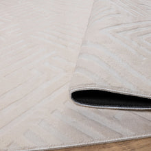 Load image into Gallery viewer, Crème Tapijt Wasbaar Laagpolig Vloerkleed met Anti Slip Koho Japandi Stijl Wasbaar op 30° - Koho Carpets
