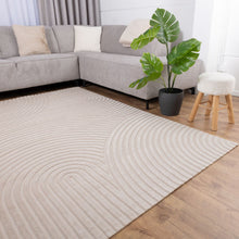 Load image into Gallery viewer, Beige Vlakgeweven Tapijt Laagpolig Vloerkleed Koho Japandi
