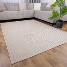 Load image into Gallery viewer, Beige Vlakgeweven Tapijt Laagpolig Vloerkleed Koho Japandi
