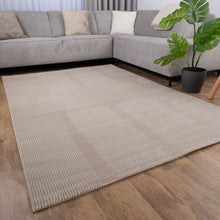 Load image into Gallery viewer, Beige Tapijt Kwalitatief Laagpolig Vloerkleed Koho Premium Touch 3D Toon op Toon Japandi Stijl
